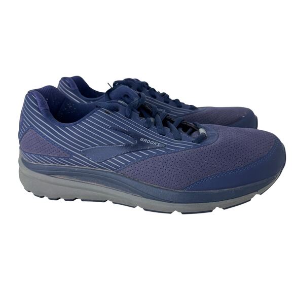 Brooks Addiction Walker Suede Running Shoes Men 8.5 Navy Max Support 1103191D445 - Picture 1 of 12